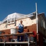metselen van een renovatiesteen